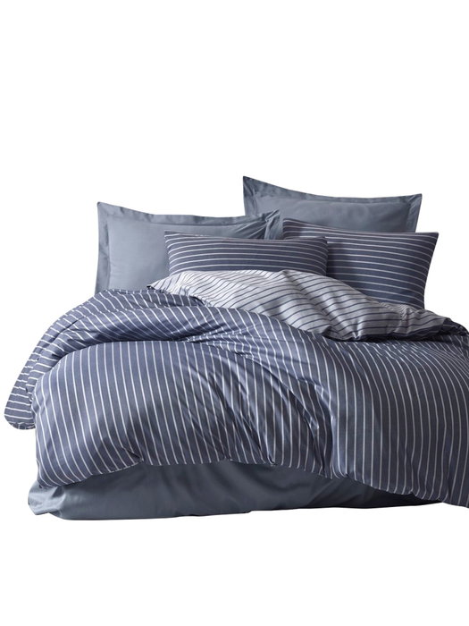 L'essentiel linge de maison Juego de funda de edredón doble Bamboo - Azul